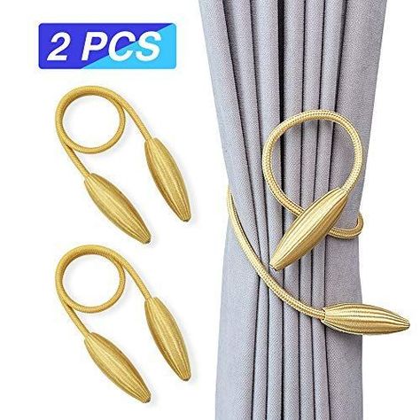 Glittery 2 PCS Curtain Tiebacks Random Modelling Curtain Holdbacks Drapery Tie Backs,Decorative Rope Hook for Window Blackout and Sheer Panels No Need Punching (Gold), https://countrycurtains.net/glittery-2-pcs-curtain-tiebacks-random-modelling-curtain-holdbacks-drapery-tie-backsdecorative-rope-hook-for-window-blackout-and-sheer-panels-no-need-punching-gold/, , Price: (as of - Details)... Drapery Tie Backs, Curtain Holdbacks, Magnetic Curtain, Window Sheers, Curtain Holder, Tassel Curtains, Curtain Clips, Curtain Tiebacks, Curtains Holdbacks