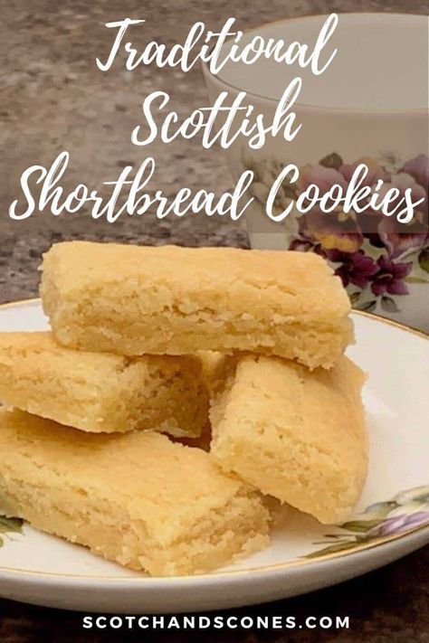 Scottish shortbread cookies are so easy to make, using just three basic ingredients. There are many variations of these classic butter cookies, and they can also be used as a crust for pies and bars. Make a batch today! #scotchandsconesblog #shortbreadrecipe #scottishshortbreadrecipe #scottishshortbreadcookies #scottishshortbread #classicshortbread #traditionalshortbread #shortbreadcookies Traditional Scottish Shortbread, Melt In Your Mouth Shortbread, Simple Poetry, Poetry Teatime, Multicultural Recipes, Scottish Shortbread Cookies, Homemade Shortbread, Scottish Shortbread, Walkers Shortbread