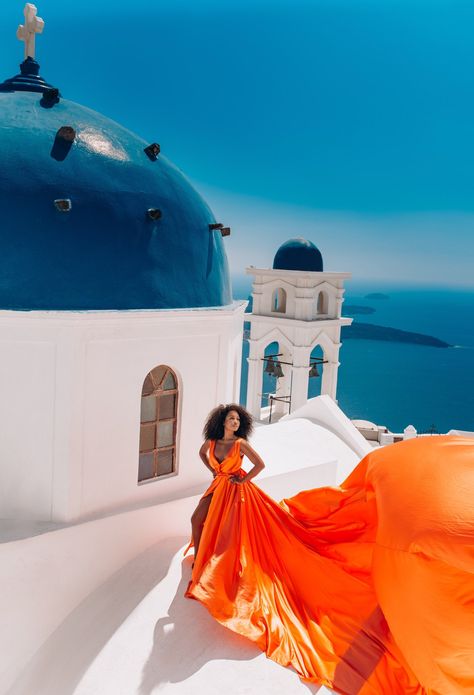 Greece Dress, Photo Mannequin, Santorini Photographer, Flying Dress, Greece Beach, Santorini Island, Greece Vacation, Santorini Greece, Branding Photoshoot