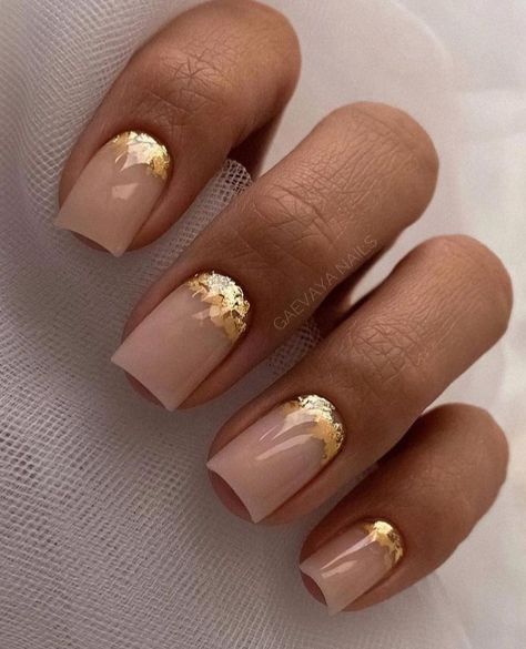 Inspiration Nails, Gold Nail Designs, Glitter Gel Nails, Gold Nail, Super Nails, Bride Nails, Luxury Nails, Chic Nails, Fancy Nails