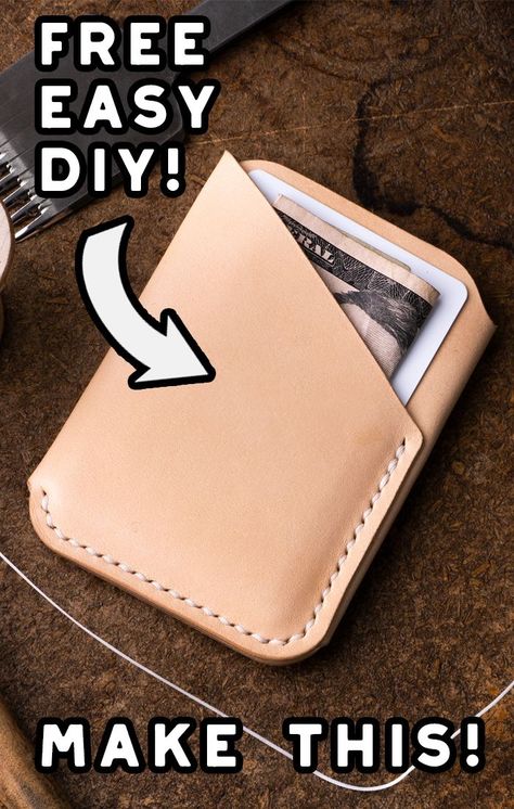 Diy Leather Wallet Pattern, Leather Card Wallet Pattern, Card Wallet Pattern, Leather Purse Pattern, Wrap Wallet, Sac En Cuir Diy, Diy Leather Working, Diy Leather Wallet, Leather Handbag Patterns