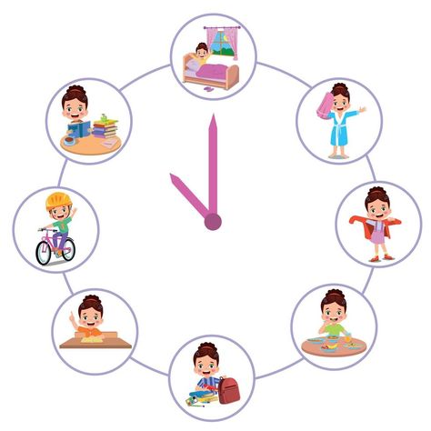 Bedtime Routine Chart, Daily Routine Activities, Visual Timetable, Draw Show, Table Clips, Free Time Activities, Activities Of Daily Living, Routine Chart, Esl Lessons