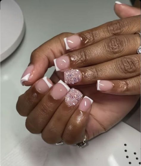 Cute Shorties Nails, Super Short Acrylic Nails Square, Shorties Nails Pink, Over Lay Nails, Short Baddie Nail Designs, Pink Birthday Nails Short, Cute Short Acrylic Nails Square, Birthday Nails 12, Overlay Nails Designs