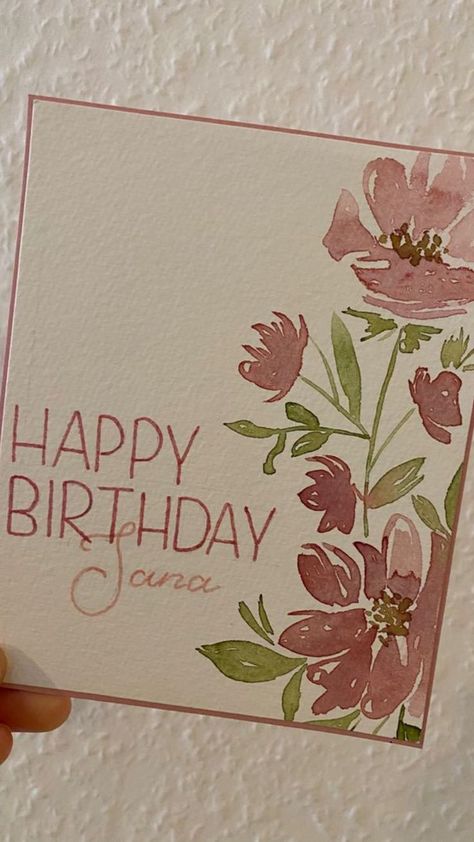 Aesthetic Card Making, Happy Birthday Postcard Ideas, Happy Birthday Cards Handmade Aesthetic, Cute Card Ideas For Birthdays, Birthday Cards Drawing Ideas, Homemade Birthday Card For Mom, Birthday Postcards Ideas, Postcard Happy Birthday, Happy Birthday Dad Template