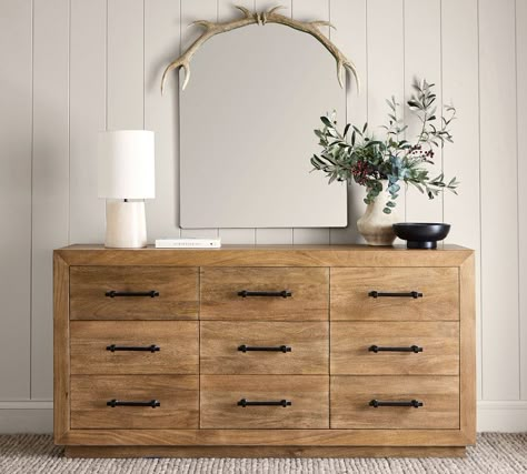 Oakleigh 9-Drawer Dresser (71.5") Wood Dresser And Nightstand, 3 Dressers Side By Side, Double Dressers Side By Side, 10 Drawer Dresser, Minimalist Bedroom Dressers, Nightstand And Dresser Combo, Dresser Living Room Decor, Simple Dresser Decor Bedroom, Mirror Over Dresser Bedroom