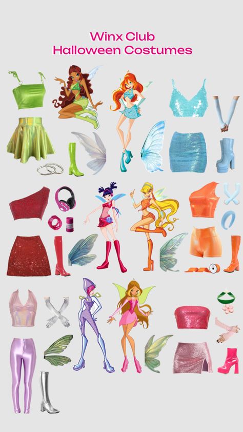 #comp #halloween #halloweenaesthetic #halloweencostume #halloweencostumeinspo #halloweeninspo #halloweenvibes #winxclub #winx #outfitinspo #outfit #preppy #preppyaesthetic #aesthetic #vibes #y2k #fitinspo Winx Cosplay, Cute Group Halloween Costumes, Outfit Preppy, Classy Halloween Costumes, Fairy Halloween Costumes, Trio Halloween Costumes, Pretty Halloween Costumes, Duo Halloween Costumes, Couples Halloween Outfits