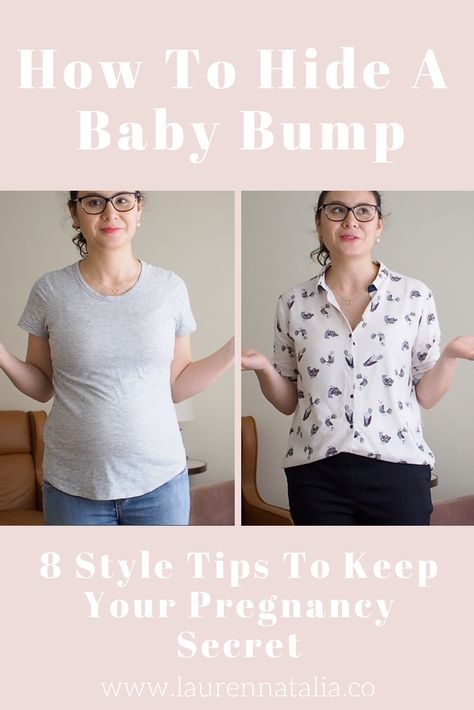 How To Hide A Baby Bump - 8 Style Tips To Keep Your Pregnancy Secret! — Lauren Natalia 5 Month Pregnant, 5 Month Pregnant Belly, Belly After Baby, Early Pregnancy Outfits, Hiding Pregnancy, First Trimester Pregnancy, 5 Months Pregnant, Pregnancy Bump, Belly Bump