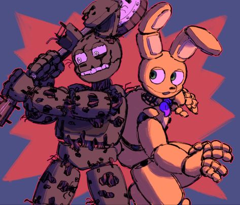 Fnaf Springbonnie Fanart, Springbonnie Fanart, Springtrap Fanart, Spring Trap, Amphibia Fanart Ships, Spring Bonnie, Fnaf Fanart, Fnaf Wallpapers, Fnaf Stuff