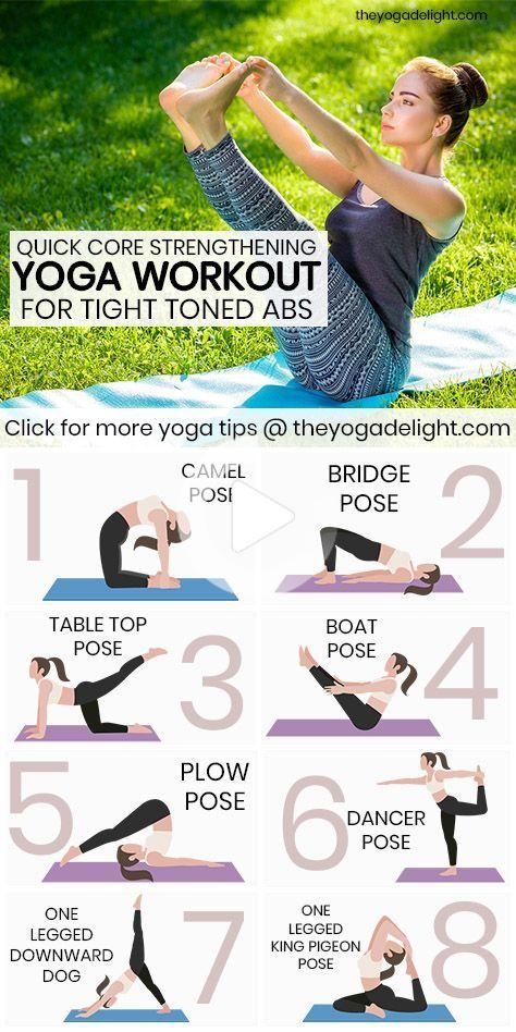 Beginner Yoga Workout For a Strong Core and #yoga #yogainspiration Core Strengthening Yoga, Strengthening Yoga, Yoga Positionen, Yoga Flow Sequence, Beginner Yoga Workout, Yoga Beginners, Fitness Outfits, Beginner Yoga, Fitness Plan