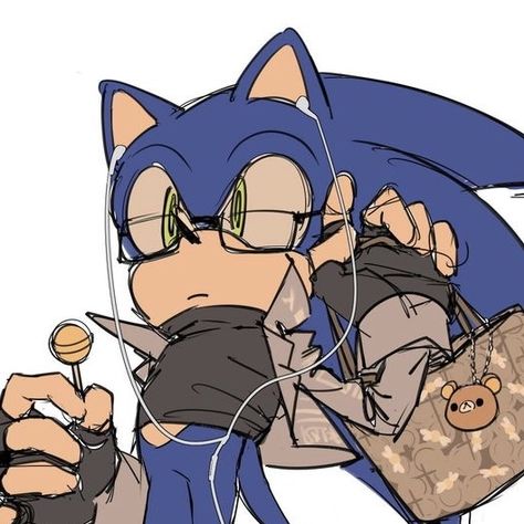 Sonic The Hedgehog And Friends, Sonic Fanart Pfp, Sonic With Glasses, Sonic And Shadow Pfp, Shadow Sonic Icons, Sonic The Hedgehog Fanart, Sonic The Hedgehog Art, Silly Sonic, Sonic Icon