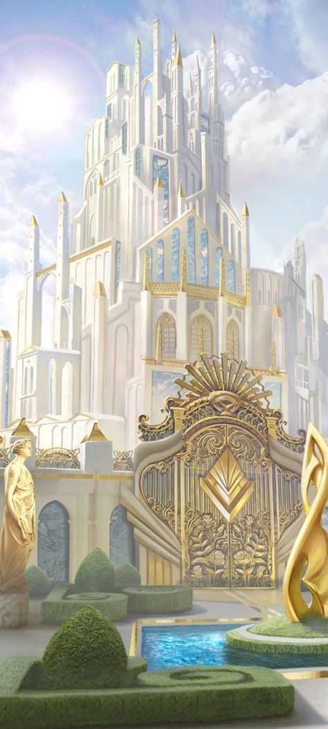 Sun Palace Fantasy Art, Sun City Fantasy Art, Fantasy Castles Palaces, Sun Castle Fantasy Art, Sun Kingdom Fantasy Art, Fantasy Royal Palace, Fantasy Palace Art, Palace Concept Art, Fantasy Castle Art