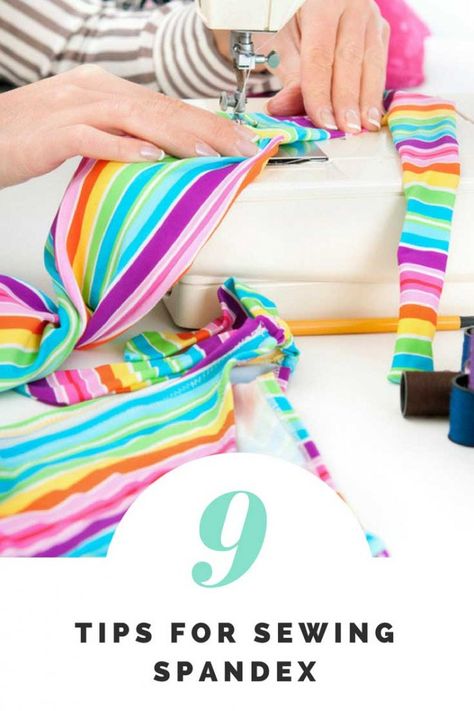 Tips For Sewing With Spandex Fabric | Sew News Sewing Spandex, Sewing Activewear, Tips For Sewing, Fall Sewing, Sewing Pants, Swimsuit Season, Yoga Outfit, Metallic Fabric, Sewing Tips