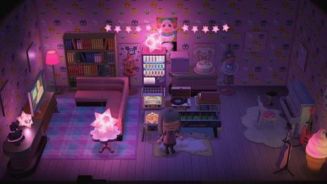 my basement ! #acnhinspo #cute #aesthetic #animalcrossing #acnh Acnh Cute Basement, Acnh Basement Design Ideas, Acnh Basement Idea, Animal Crossing Basement Ideas, Acnh Basement Design, Cute Basement, Youtuber Dr, Acnh Basement, Basement Games