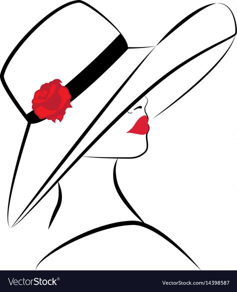 Woman With Hat, Drawing On Canvas, Transparent Png, Png Images, Adobe Illustrator, Illustrator, Clip Art