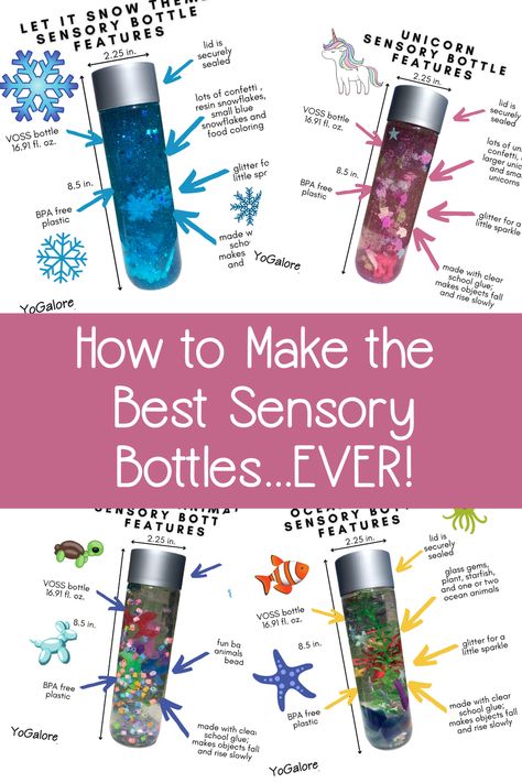 Calming Bottle, Calm Down Bottle, Sensory Bottle, Baby Sensory Play, Sensory Crafts, Toddler Sensory, Sensory Bottles, How To Make Diy, Sensory Bins