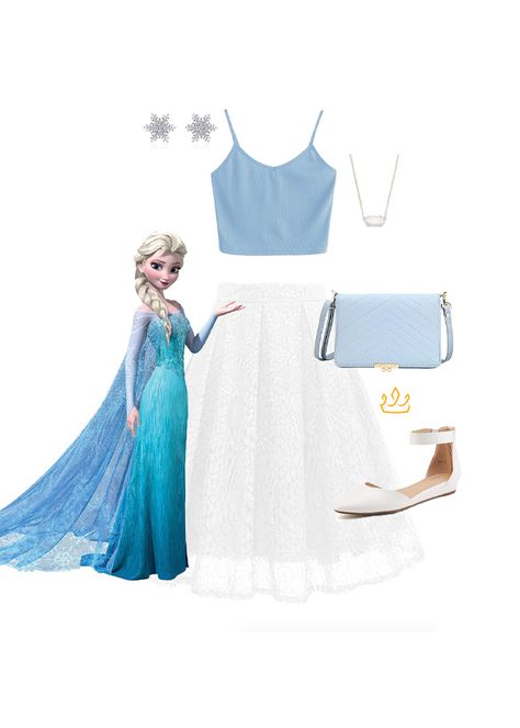 Anna And Elsa Inspired Outfits, Elsa Costume Ideas, Elsa Outfit Ideas, Elsa Inspired Outfit, Elsa Disneybound, Frozen Inspired Outfits, Elsa Halloween, Disney Princess Inspired Outfits, Elsa Outfit