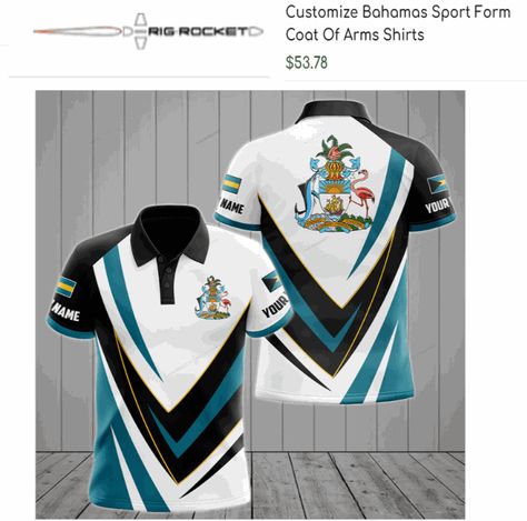 Customize Bahamas Sport Form Coat Of Arms Shirts Sk Logo, Cricket T Shirt Design, Plus Size Tracksuit, Cricket T Shirt, Custom Polo Shirts, Polo Shirt Design, Tech Shirt, Club Shirts, Aruba