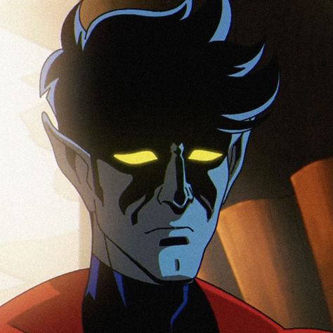 x-men '97 icon. xmen. marvel animation. nightcrawler. kurt wagner. Kurt Wagner Xmen 97, Nightcrawler Icon, Nightcrawler Art, Nightcrawler Marvel, Nightcrawler Comic, Nightcrawler Xmen, Eurythmics Sweet Dreams, Night Crawler, Kurt Wagner