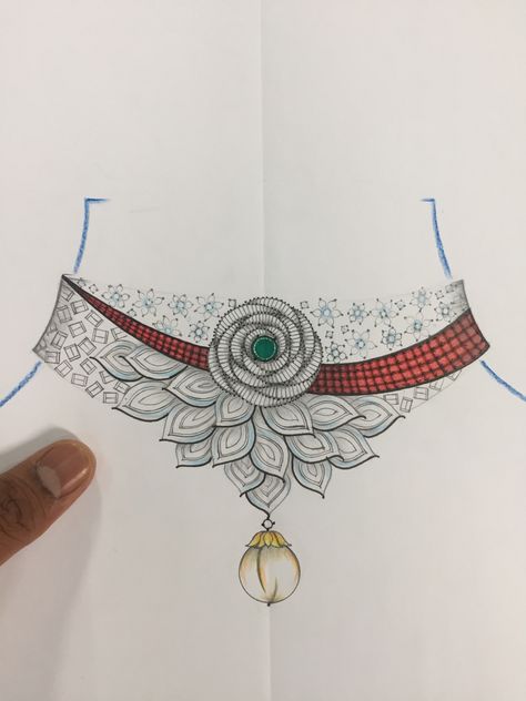 Accessories Design Sketch, Jewellery Sketch, Jewellery Designing, Jewellery Illustration, Necklace Drawing, Jewelry Sketches, Jewelry Sketch, Traditional Indian Jewellery, Jewellery Design Sketches