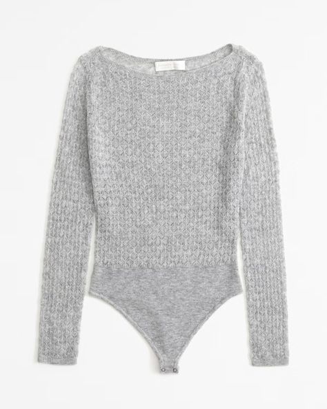 Women's Sweaters & Sweater Tanks | Abercrombie & Fitch Turtleneck Bodysuit, Stitching Details, Santa Baby, Gym Clothes, Long Sleeve Bodysuit, Fashion Tops, Women's Tops, American Apparel, Abercrombie Fitch