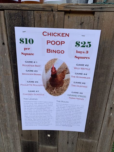 Fundraising Idea: Chicken Poop Bingo - Murad Auctions 4-h Fundraiser Ideas, Farm Fundraiser Ideas, Fall Farm Festival Ideas, Fundraising Ideas For Football Team, Auction Basket Ideas Fundraising Fall, Outdoor Fundraiser Ideas, Bingo Event Ideas, Fundraising Booth Ideas, April Fundraising Ideas