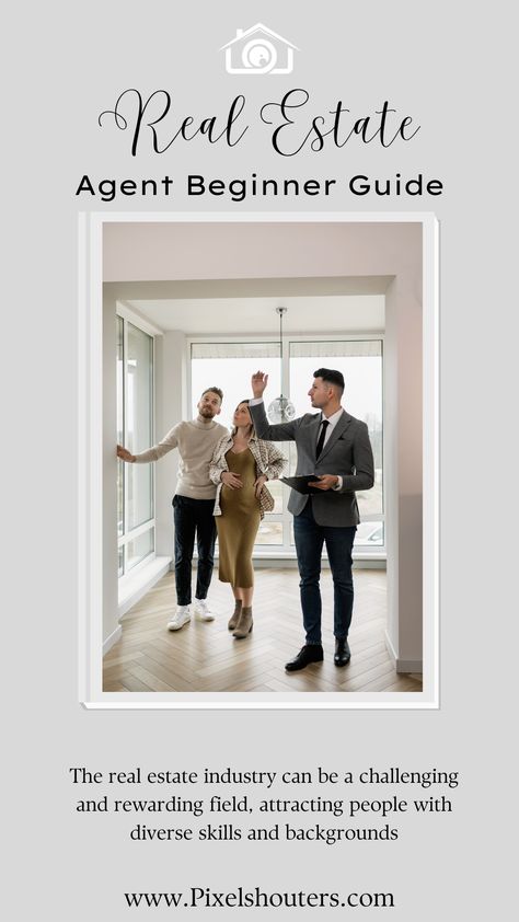 This beginner guide will help you understand the basics of the industry, how to become a real estate agent, and how to succeed in your career. #RealEstatePhotoEditingServices #RealEstate #RealEstatePhotoEditing #RealEstatePhoto #PixelShouters #RealEstateAgents #Realtor #AgentBeginnerguide #beginnersguide #blogPost Getting Started In Real Estate, How To Become A Real Estate Agent, Real Estate Agent Aesthetic, Beginner Real Estate Agent, Becoming A Real Estate Agent, Become A Real Estate Agent, Real Estate Exam, Real Estate Guide, Real Estate Education