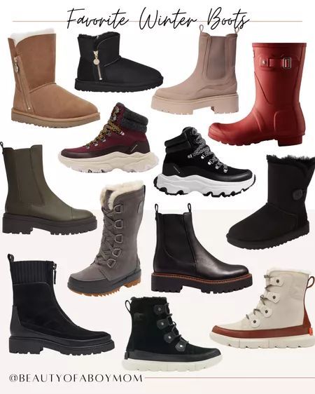 Winter boots, rain boots, sorel, snow boots, lug boots #LTKshoecrush#LTKunder100#LTKSeasonal Sorel Snow Boots, Sorel Kinetic, Lug Boots, Basic Wardrobe, Wardrobe Basics, Boy Mom, Casual Street Style, Holiday Fashion, Snow Boots