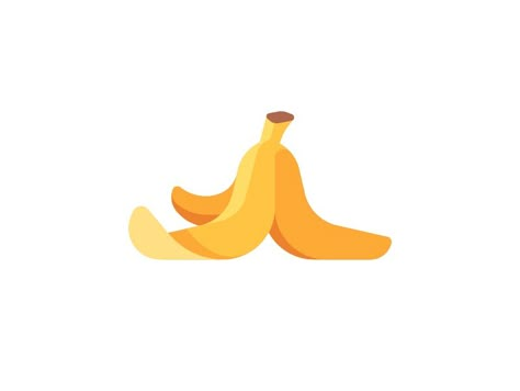 Banana peel by Ivan Dubovik on Dribbble Banana Peel Illustration, Banana Illustration Design, Ivan Dubovik, Banana Icon, Banana Logo, Banana Illustration, Flat Design Logo, Banana Graphic, Banana Games