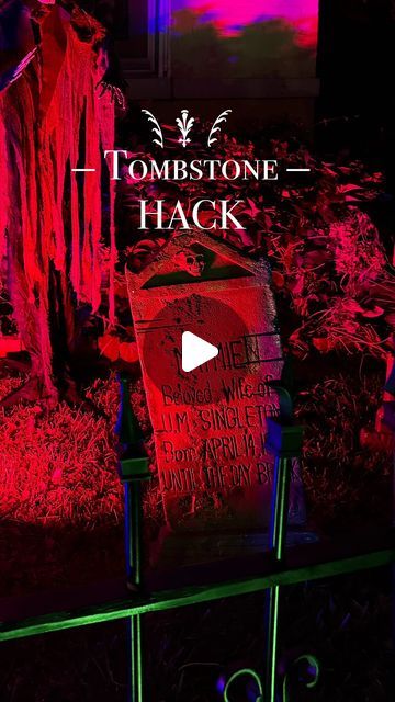 Heather Holman on Instagram: "🪦👻☠️ TOMBSTONE HACK ☠️👻🪦 ⏬

Get your halloween tombstones to stay in place all season with this simple and cheap hack! 

Supplies list:

Great stuff foam can
Pink fiberglass rebar
Dark grey spray paint
1/2 PVC cut in to 12” sections

#Halloweendecor #everydayhalloween #witchydecor #witchaesthetic #witchyvibes #halloweengraveyard #graveyard #halloweencraft #tombstonediy #halloweenhack #halloweeneveryday" Diy Halloween Graveyard, Halloween Tombstones Diy, Halloween Headstone, Nightmare Factory, Tombstone Diy, Halloween Gravestones, Dollar Tree Halloween Decor, Cheap Halloween Diy, Music Orchestra