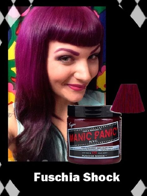 Manic Panic Fuschia Shock, Manic Panic, Hair Colour, Beautiful Hair, Hair Color, Dye, Hair, Beauty, Pins