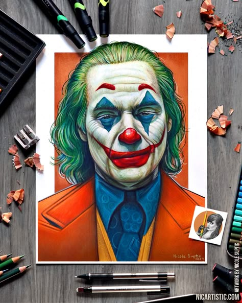 I drew the Joker! Drawing JOKER (Joaquin Phoenix) from the JOKER  2019 Movie directed by Todd Phillips. Drawing Joker, Joker Art Drawing, Joker Drawing, Joker Drawings, Color Pencil Sketch, Prismacolor Art, Colored Pencil Artwork, Joker Art, Joaquin Phoenix