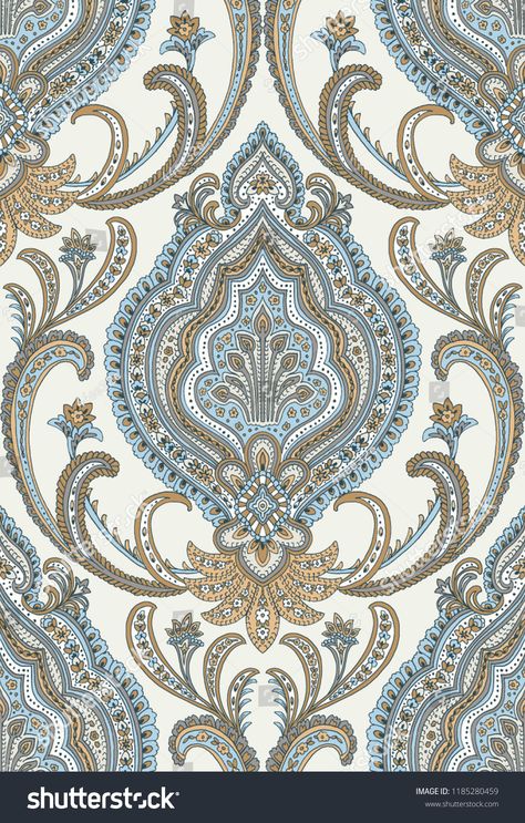 Vintage Paisley Pattern, Paisley Print Pattern, Paisley Print Design, Paisley Wallpaper, Paisley Fashion, Islamic Patterns, Textile Prints Design, Paisley Art, Paisley Fabric