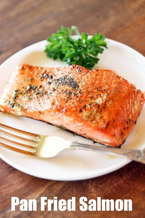 Pan Fried Salmon Fillets, Easy Recipe | Healthy Recipes Fried Salmon Recipes, Metabolic Recipes, Savory Salmon, Salmon Fillet Recipes, Pescatarian Meals, Healthy Recipes Easy, Recipe Salmon, Dried Sage, Pan Fried Salmon