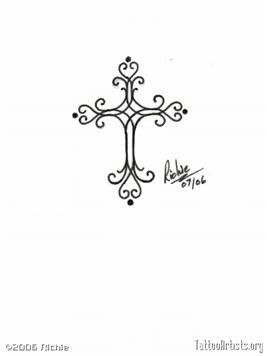 This is cute. Feminine Cross Tattoo, Small Cross Tattoos, Tattoo Cross, Tattoo Painting, Pretty Cross, Celtic Cross Tattoos, Tattoo Beautiful, Cross Tattoos For Women, Cross Tattoos