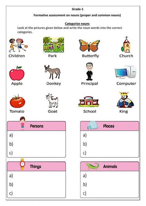 Nouns online worksheet for Grade 1. You can do the exercises online or download the worksheet as pdf. Worksheet Of Nouns For Class 1, Noun Work Sheet For Grade 1, English Games For Grade 1, Diya Worksheet, Nouns Worksheet 1st Grade, Worksheets On Nouns, Nouns Worksheet Kindergarten, Nouns For Kids, Common Nouns Worksheet