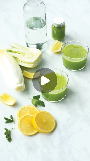 Nama on Instagram: "Soothe symptoms of bloat, gas, or cramping with this herbal elixir. Today’s recipe features fennel, endive, and parsley. All three of these ingredients are considered carminative vegetables, which are vegetables known to relieve digestive discomfort. Fennel, endive, and parsley combine with the tanginess of lemon for an extra dose of flavor and soluble fiber, vitamin C, and antioxidants. Drink this elixir before a meal to prime your gut for optimal digestion.

Herbal Carminative Elixir
Makes: 8-12 ounces

Ingredients:
2 fennel bulbs
1 endive bulb
½ bunch parsley
1 lemon, with ½ rind
Sparkling water, optional

Directions:
1. Wash all produce.
2. Peel half of the lemon, leaving the other half with the rind on.
3. Add all ingredients to the juicer, and enjoy 2-4 ounce serv Herbal Elixir, Juicy Juice, Soluble Fiber, Juice Recipes, The Other Half, Other Half, Sparkling Water, Juicing Recipes, Fennel