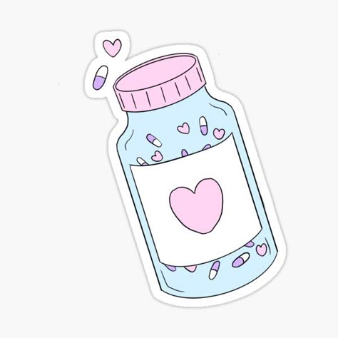 Pharmacy Art, Medical Stickers, Sticker Design Inspiration, Pill Bottle, Medical Wallpaper, Science Stickers, Nurse Stickers, Bottle Sticker, Kawaii Stickers