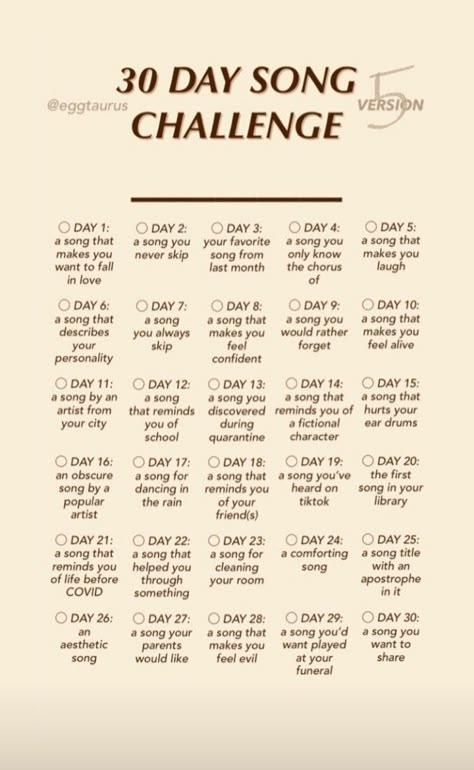 30 Day Music Challenge, Music Challenge, Challenges Funny, Bored Jar, 30 Day Song Challenge, Song Challenge, Bulletin Journal Ideas, Ways To Get Money, Writing Therapy