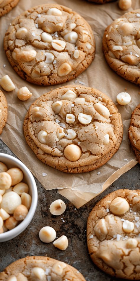 White Chocolate Macadamia Nut Cookies [30 Minutes] – Chasety Book Treats, Chocolate Macadamia Cookies, White Chocolate Macadamia Cookies, Chocolate Macadamia Nut Cookies, White Chocolate Macadamia Nut Cookies, Giant Cookies, White Chocolate Macadamia Nut, Macadamia Cookies, Lemon Brownies