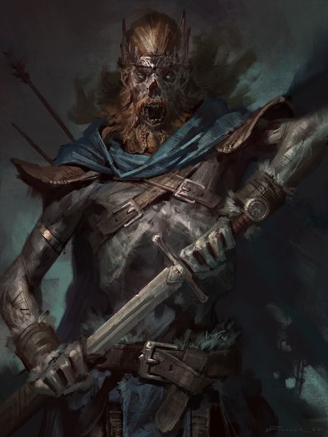 Taran Fiddler, Undead Warrior, D D Monsters, 다크 판타지, Monster Art, Creature Art, Dark Fantasy Art, Fantasy Creatures, Character Concept