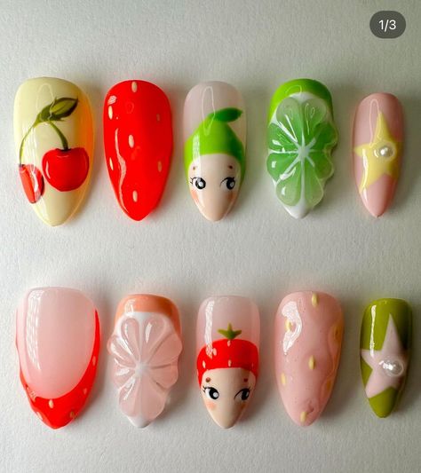 Corset Nails, A Very Hungry Caterpillar, Fruit Nails, Nyc Nails, Angel Nails, Nails Trend, Press On, Hippie Nails, Sassy Nails