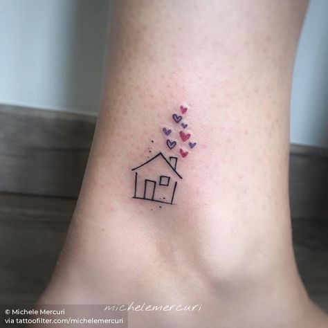 CASA è il posto dove TU mi penserai. Small House Tattoo, Harry Tattoos, Pride 2023, Bts Tattoos, Mom Tattoo Designs, Star Tattoo Designs, Best Tattoos For Women, Modern Tattoos, Cute Tattoos For Women