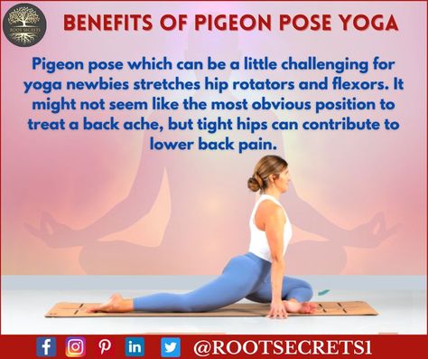 BENEFITS OF PIGEON POSE YOGA Pigeon Pose Benefits, Pigeon Pose Yoga, Morning Yoga Poses, Pigeon Pose, Tight Hips, Pose Yoga, Yoga Exercise, Motivation Workout, Morning Yoga