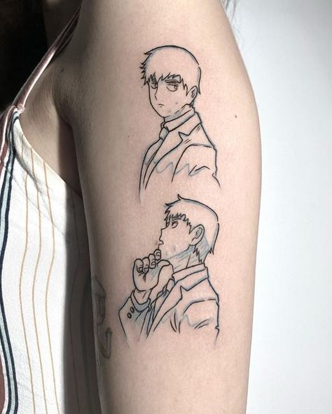 •ALMU• on Instagram: "•Reigen• #reigenarataka #mobpsycho100 #mobpsycho100tattoo #anime #animetattoo #manga #mangatattoo #otaku #otakutattoo #animetattoos #animetattooartist #animetattoospain #animetattoosink" Mob Physco Tattoo, Mob Tattoo, 100 Tattoo, Manga Tattoo, Anime Tattoos, Tattoo Artists, Tattoos, Anime, On Instagram