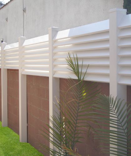 Vinyl Fencing Ideas, Deck Privacy Panels, Vinyl Fencing, Fence Toppers, Pavers Backyard, Privacy Fence Designs, Fencing Ideas, Garden Privacy, Fence Screening