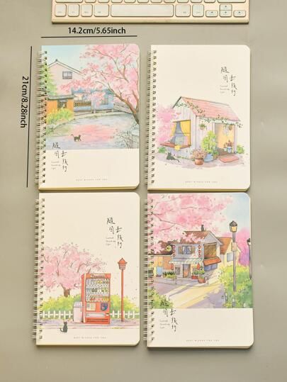 Search notebook | SHEIN USA Japanese Journal Aesthetic, Kawaii Stationery Notebooks, Diagram Graphic, Japanese Drawing, Canvas Art Painting Acrylic, Pen Illustration, Color Drawing Art, Japanese Drawings, Pen Art Drawings