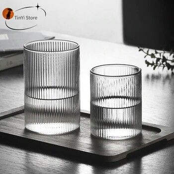 Reeded Glass, Glass Transparent, Verre Design, Thermos Flask, Juice Cup, Glas Art, Glass Coffee Mugs, Heat Resistant Glass, Tableware Collection