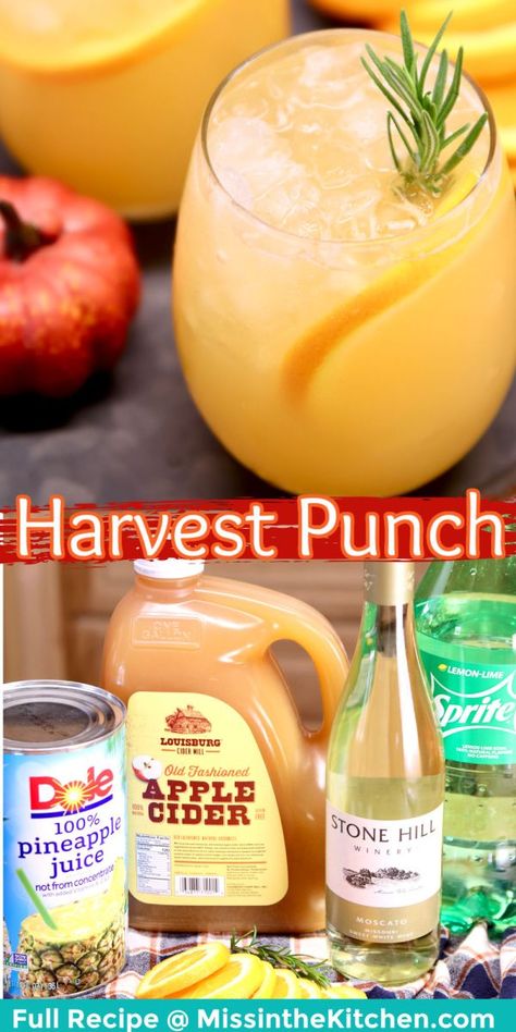 Simple Fall Drinks Alcohol, Fall Drinks Alcohol, Harvest Punch, Fall Punch Recipes, Autumn Drinks, Thanksgiving Punch, Holiday Punch Recipe, Alcoholic Punch Recipes, Party Punch Recipes