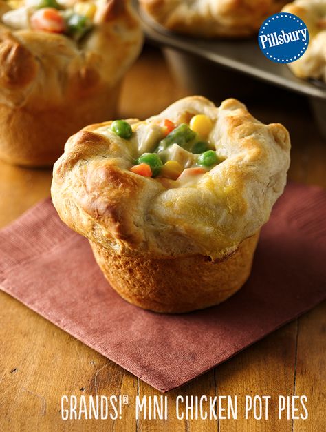 Mini Pot Pies, Mini Chicken Pot Pies, Chicken Pot Pies, Hamburger Steak, Pot Pies Recipes, Giada De Laurentiis, Chicken Pot Pie Recipes, Pot Pies, Chicken Pot