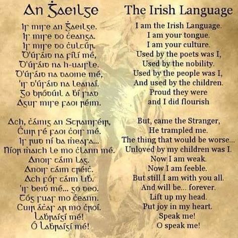 Irish Quotes Gaelic, Celtic Blessings, Irish Gaelic Language, Gaelic Names, Gaelic Words, Irish Words, Learning Languages Tips, Irish Names, Irish Language